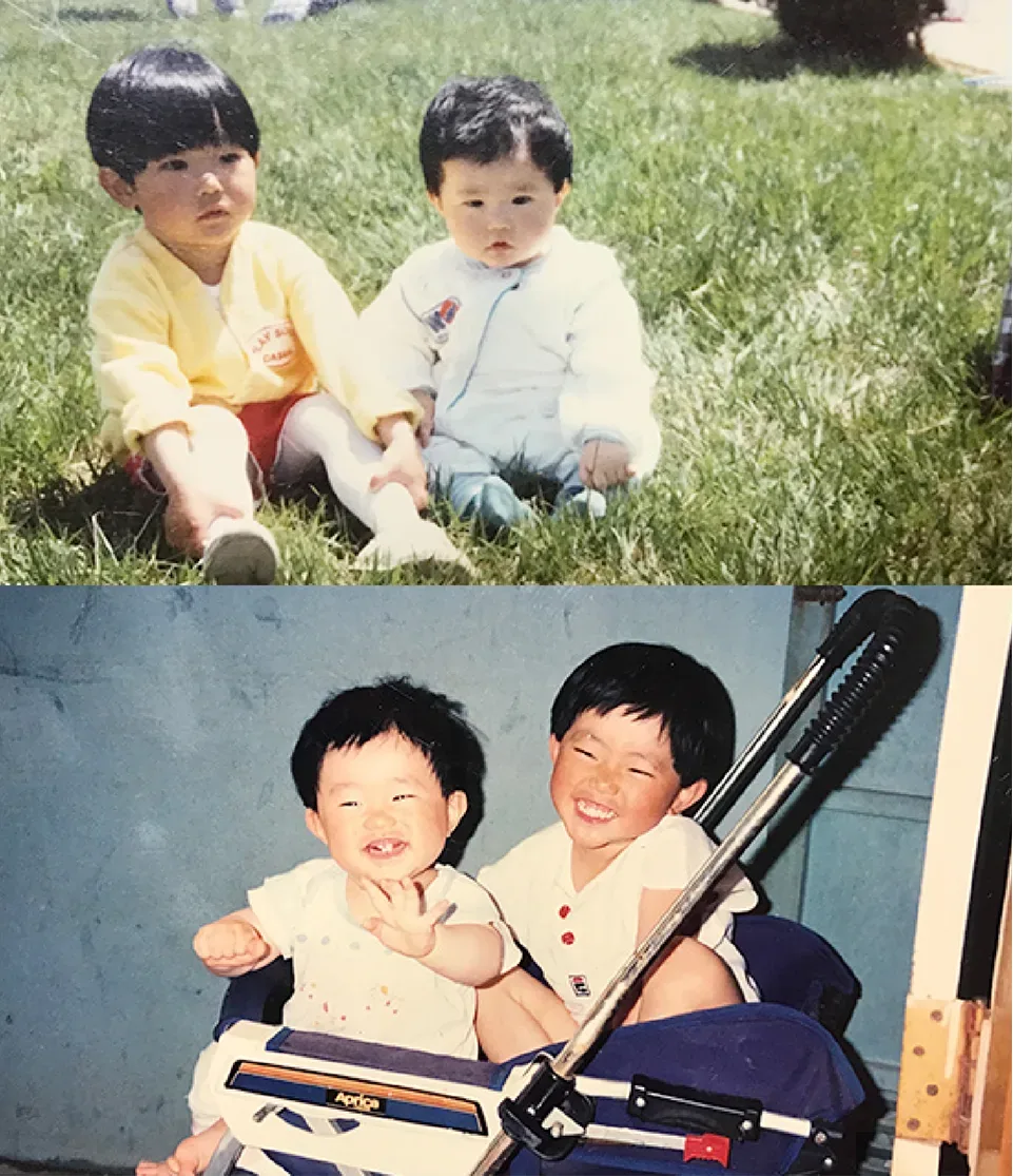代表院长崔英仁童年时期的两张照片
